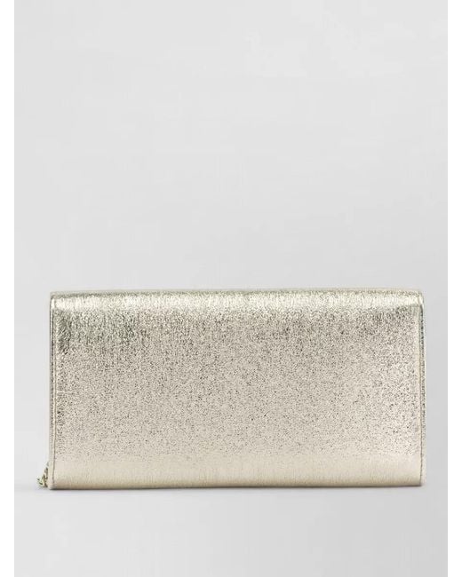 Jimmy Choo Natural Emmie Crossbody Bag Envelope Flap Chain