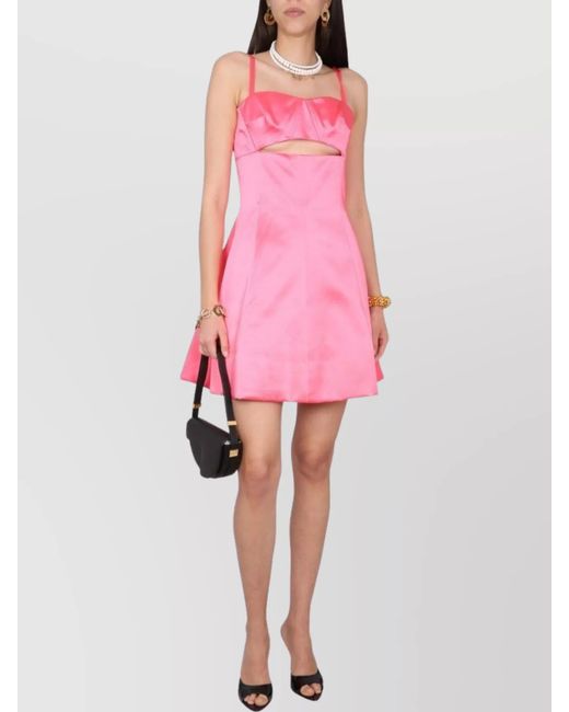 Patou Pink Cutout Mini Dress