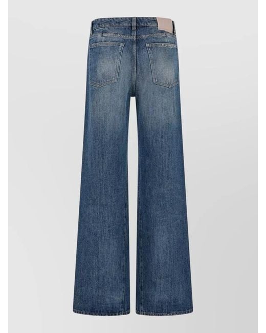 Our Legacy Blue Denim High-Rise Wide-Leg Jeans