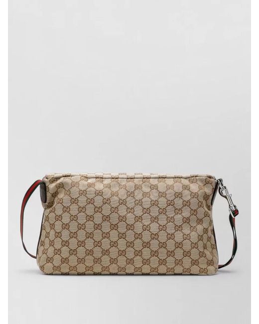 Gucci Gray Crossbody Bag Adjustable Strap Front Pocket for men