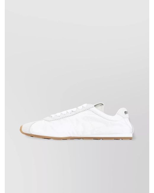 Miu Miu White Low-Top Sneakers
