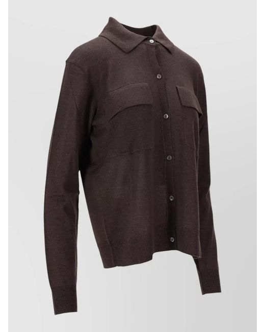 P.A.R.O.S.H. Gray Cashmere Wool Silk Cardigan