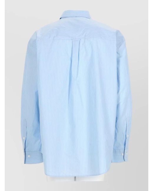 sunflower Blue Long Sleeve Shirt Button Down Collar Pocket for men