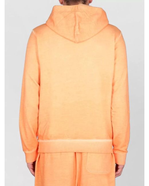 Marcelo Burlon Orange Sunset Cross Regular Hooded Sweatshirt for men