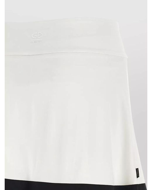 Goldbergh White Axelle Skort Pleated Detail Contrasting Panel