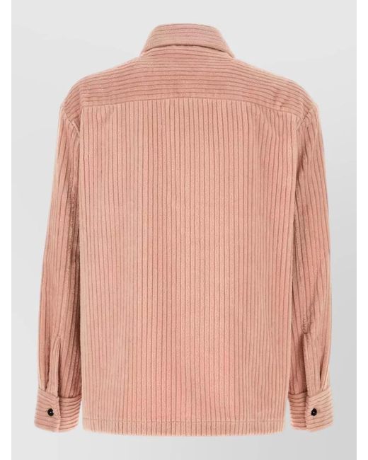 Jil Sander Pink Corduroy Shirt Jacket for men