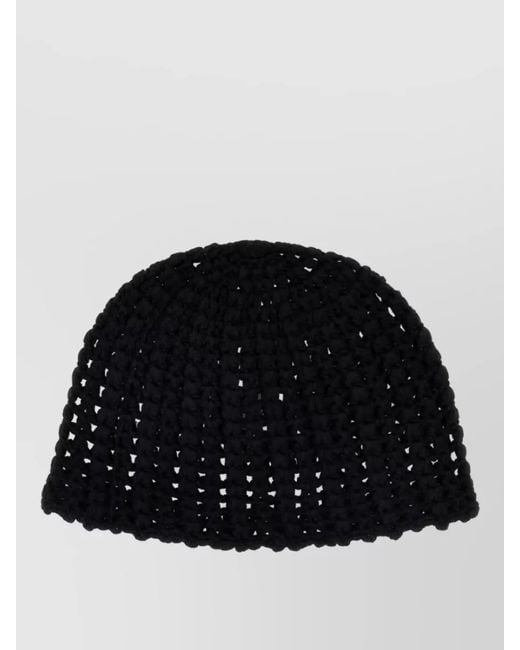 THE GARMENT Black Crochet Beanie