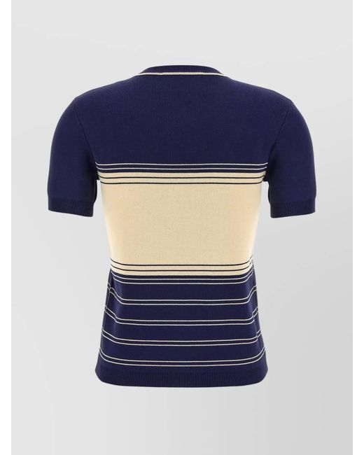Valentino Garavani Blue Cotton Printed T-Shirt
