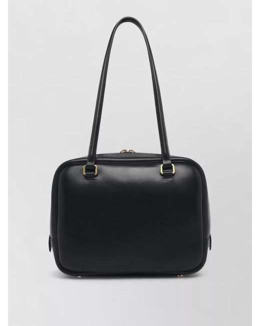 Jil Sander Black Medium Vision Leather Shoulder Bag
