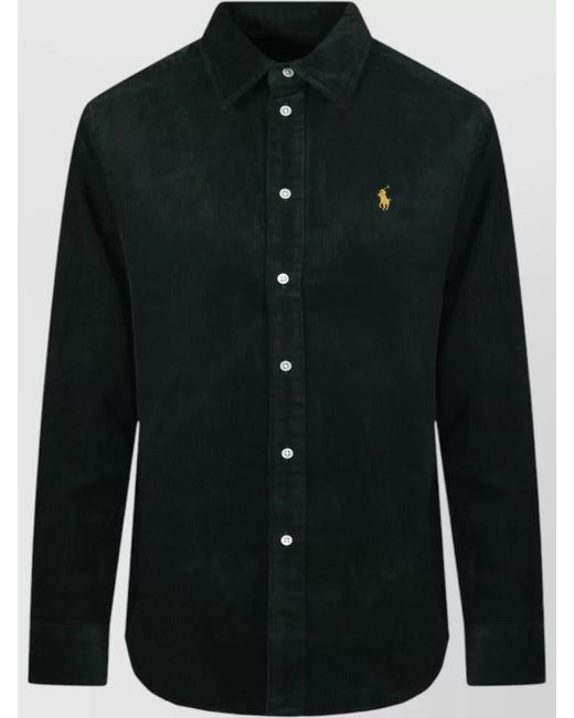 Ralph Lauren Black Straight Cut Long Sleeve Regular Fit Shirt