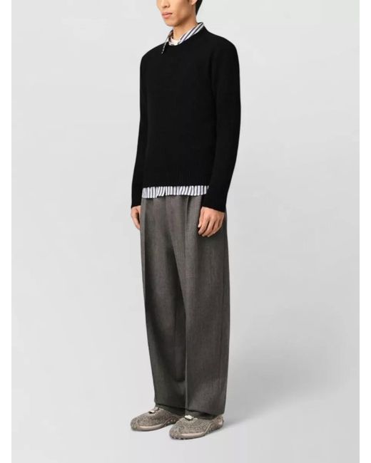 AMI Black Crewneck Jumper for men