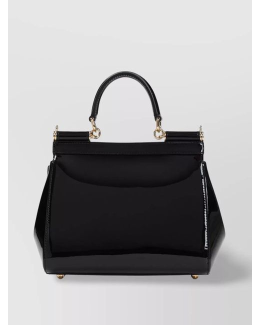 Dolce & Gabbana Black Sicily Small Leather Shoulder Bag