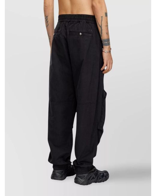 DIESEL Black Loose-Fit Trousers for men