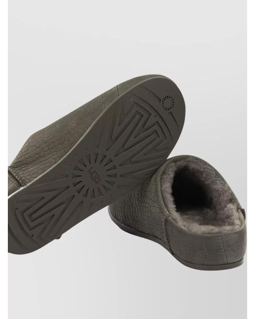 Ugg Brown Elea Slippers Closed Back Flat Sole