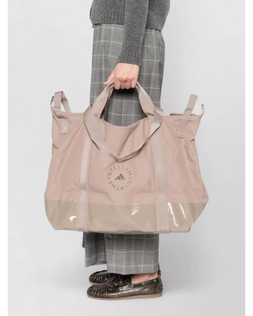 Adidas By Stella McCartney Natural Logo-Print Tote Bag