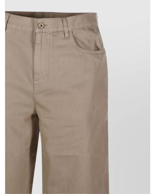 Burberry Natural Cotton Wide-Leg Trousers for men