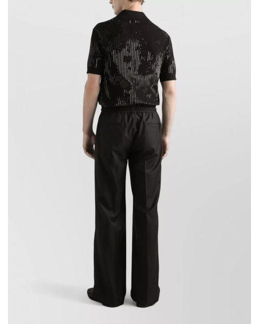 Dolce & Gabbana Black Wool Knit Jogging Pants for men