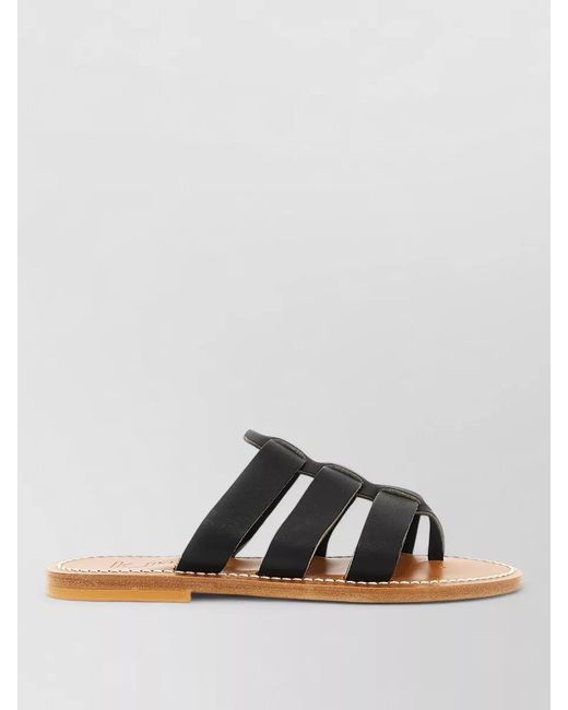 K. Jacques Multicolor Dolon Sandals Flat Sole Multiple Straps