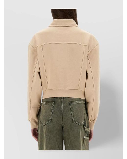 Moschino Natural Cropped Denim Jacket
