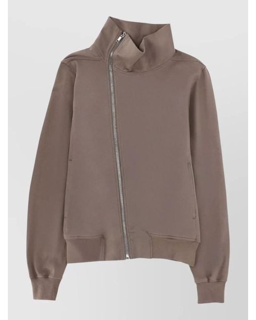 Rick Owens Brown Bauhaus Jogger High Collar Ribbed Sweatshirt for men