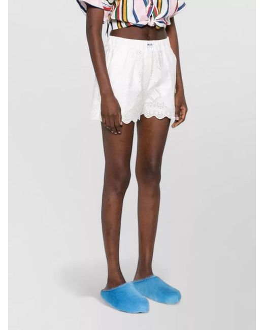 MSGM White Tailored Shorts