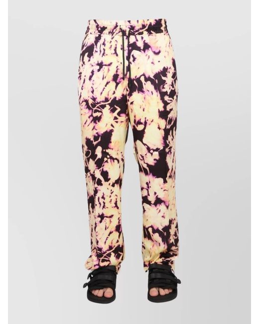 Dries Van Noten White Viscose Track Pants for men