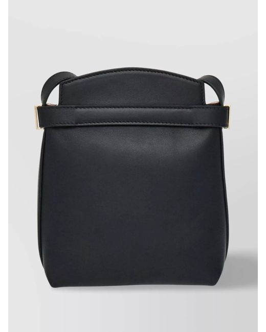 Ferragamo Black Hug Pouch Mini Leather Crossbody Bag