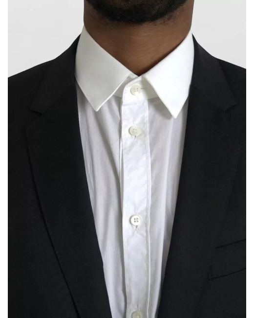 Dolce & Gabbana Black Wool Martini Single Breasted Blazer for men