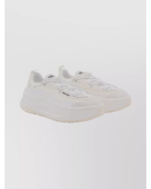 Moon Boot White Leather Low-Top Sneakers