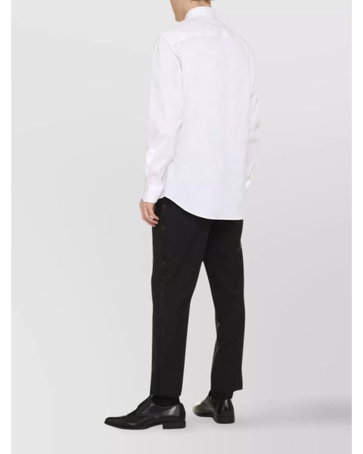 DSquared² White Relaxed-Fit Stretch-Cotton Shirt for men