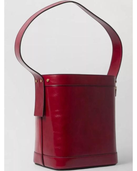 Versace Red Medusa Bucket Shoulder Bag Chain Strap