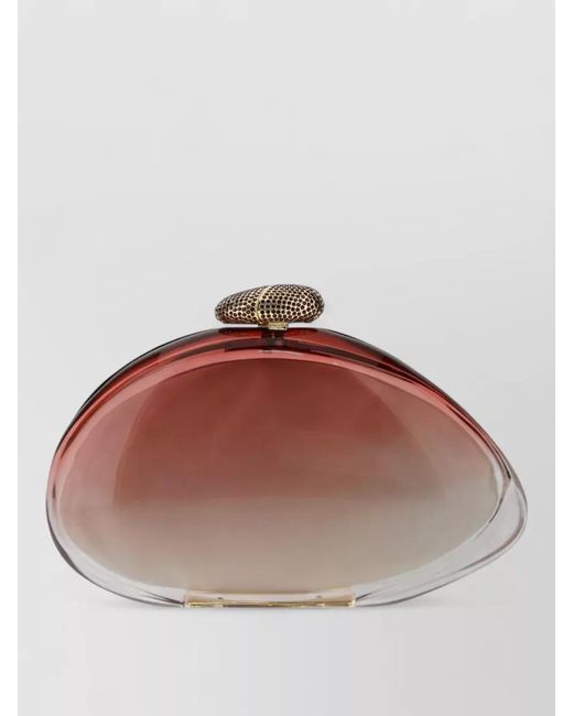 Benedetta Bruzziches Brown Methacrylate Clutch Bag