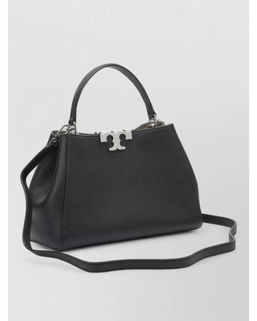 Tory Burch Black Shoulder Bag Detachable Strap Metal Hardware