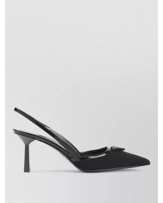 Prada Multicolor Mesh Slingback Stiletto Pumps Pointed Toe