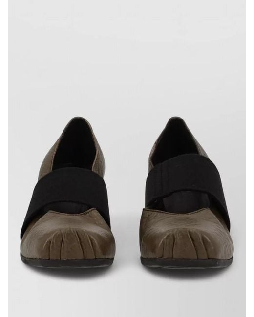 Uma Wang Black Leather Ballerina Shoes