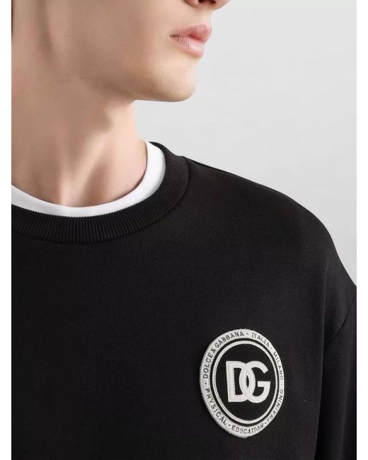 Dolce & Gabbana Black Logo Sweatshirt for men