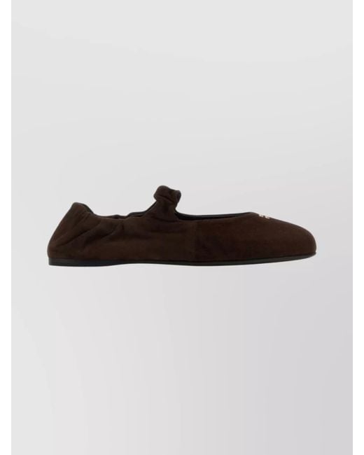 Miu Miu Multicolor Suede Leather Ballerina Shoes