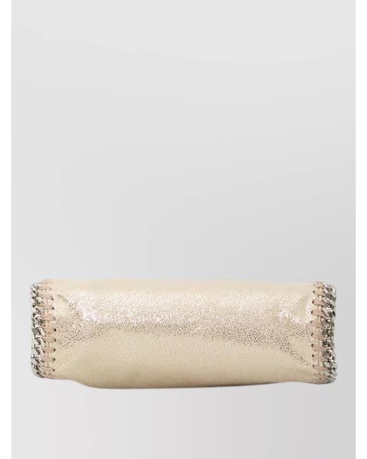 Stella McCartney Natural Falabella Micro Shoulder Bag Chain Detail