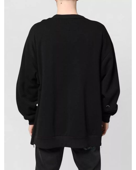 Dolce & Gabbana Black Cotton Logo Print Pullover Sweater for men