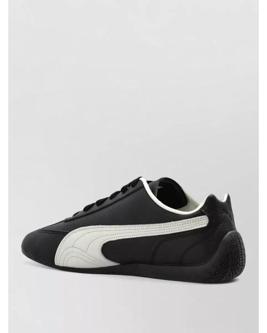 PUMA Gray Leather Speedcat Decon Lace-Up Sneakers