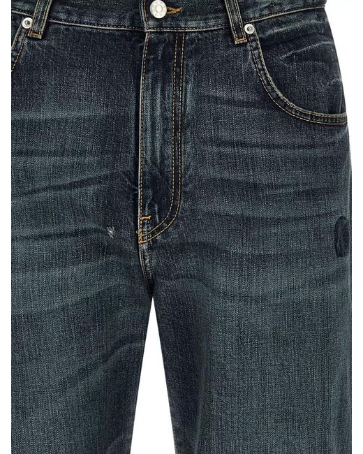 NAMACHEKO Blue Warkworth Straight Jeans Belt Loops Five Pockets for men