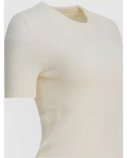 Sa Su Phi White Cashmere Knitted Top