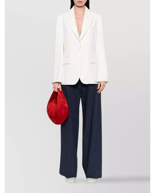 P.A.R.O.S.H. White Single-Breasted Blazer
