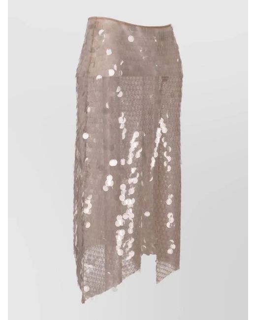 Niccolò Pasqualetti Multicolor Pinna Skirt High Waist Sequin Design