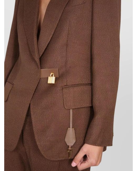 Tom Ford Brown Single-Breasted Blazer
