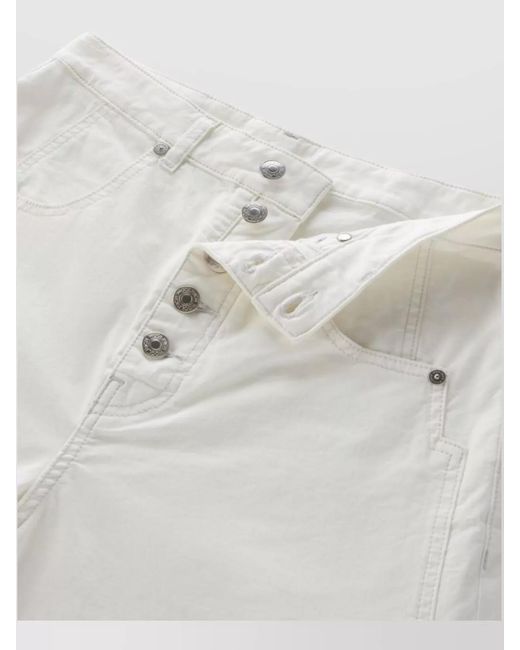 Woolrich White High-Rise Wide-Leg Denim Trousers