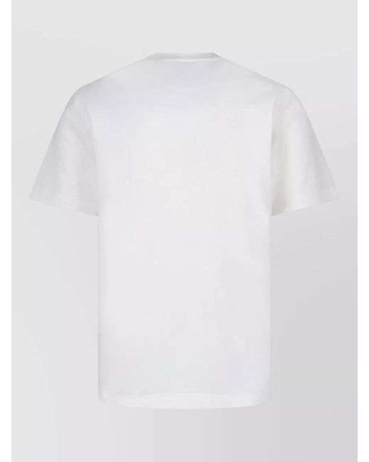 Burberry White Crew Neck Graphic Print Short Sleeve T Shirt for men