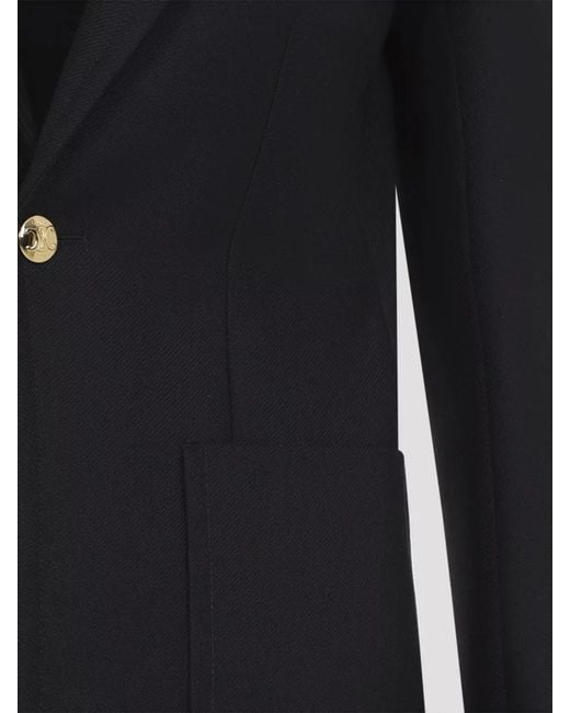 Céline Black Wool Mohair Suit Jacket