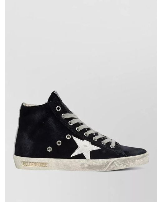 Golden Goose Deluxe Brand Black Leather High-Top Sneakers