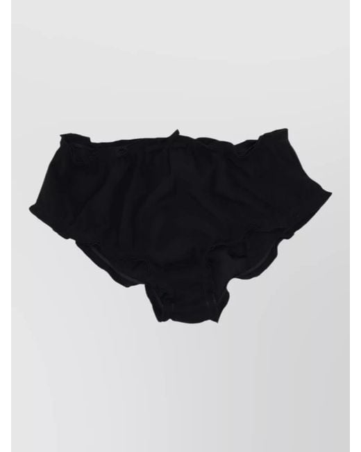 Vivetta Black Bow Detail Underwear Elastic Waistband Ruffles